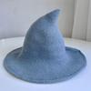 Solid Color Halloween Witch Hat Wool Knit Pointed Hat Wacky Halloween Party Hat  Masquerade
