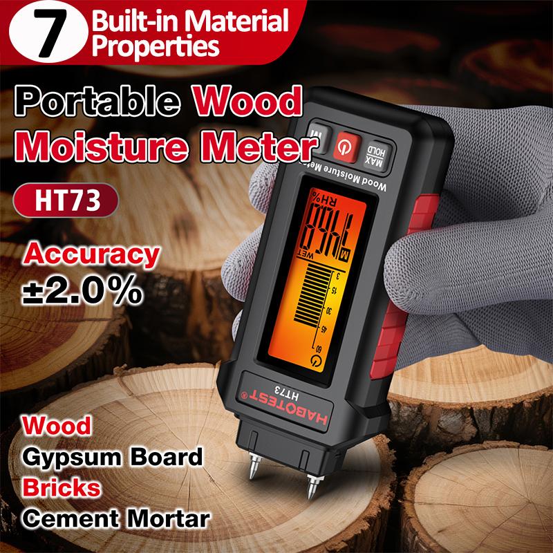 Pin Type Digital Wood Moisture Meter 0-99.9% Wood Humidity Tester Timber Building Materials Moisture Detector 3-Color Backlight