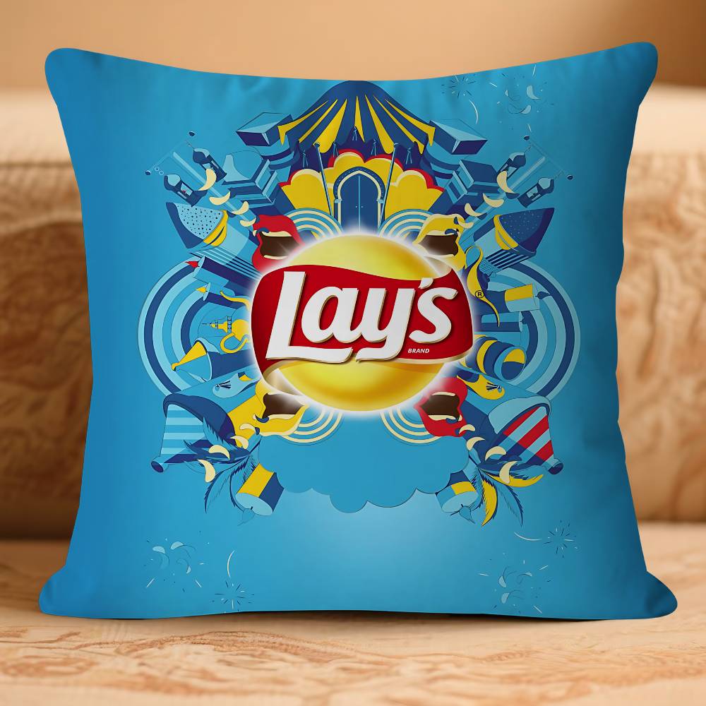 L-lays Anime Logo Pillow Anime Pillow Sofa Bed Head Pillow Cover Cushion Cover 45x45 Cm Fashion