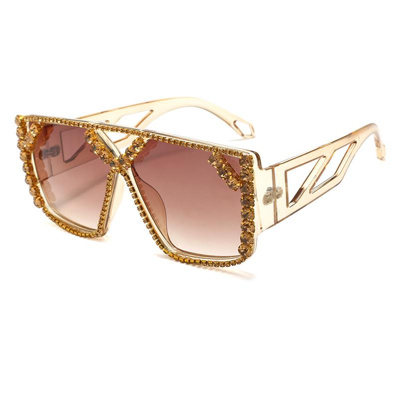 

Fashion Women S Sunglasses Brick Inlay Sunglasses For Women Men Oversized Frame Uv400 Eye Protection To Traveling Shopping