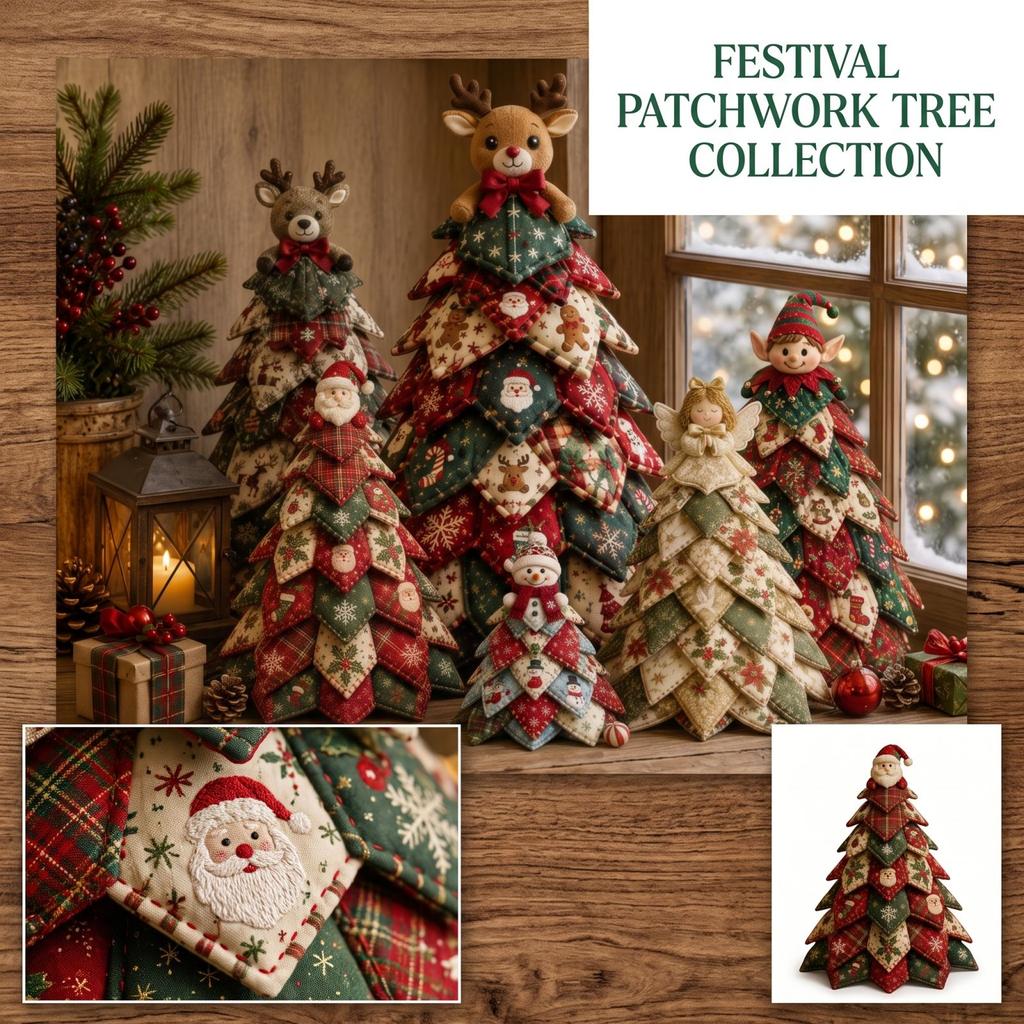 Juego de colcha patchwork para decoración de casa de vacaciones, manta decorativa festiva