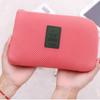 Velvet Shockproof Travel Digital Storage & Makeup Bag with Power Bank and Cable Organizer