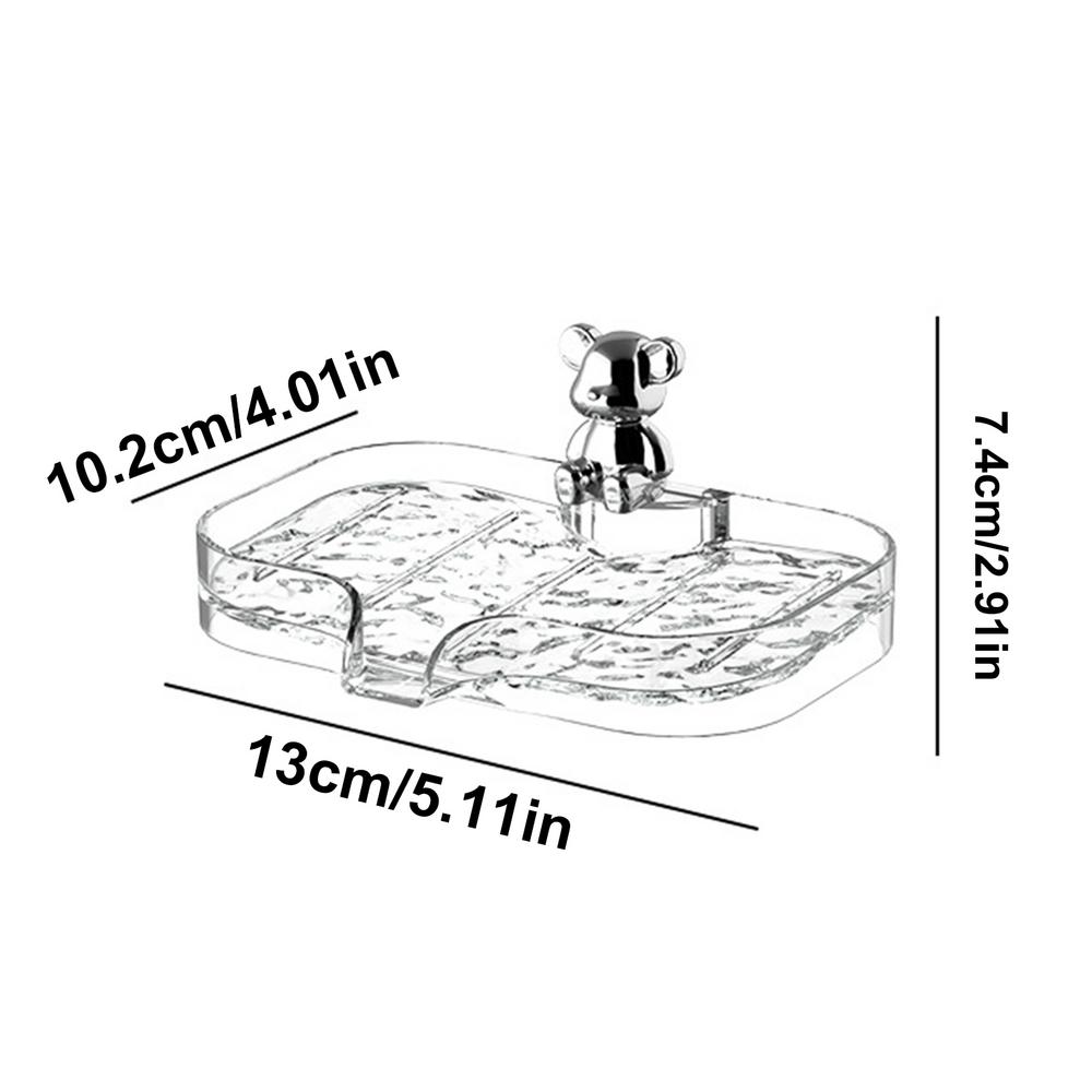 Plastic Soap Holder Bathroom Soap Dish With Drain Water Wall Mounted Soap Box Bathroom Accessories Non-porous Soap Rack