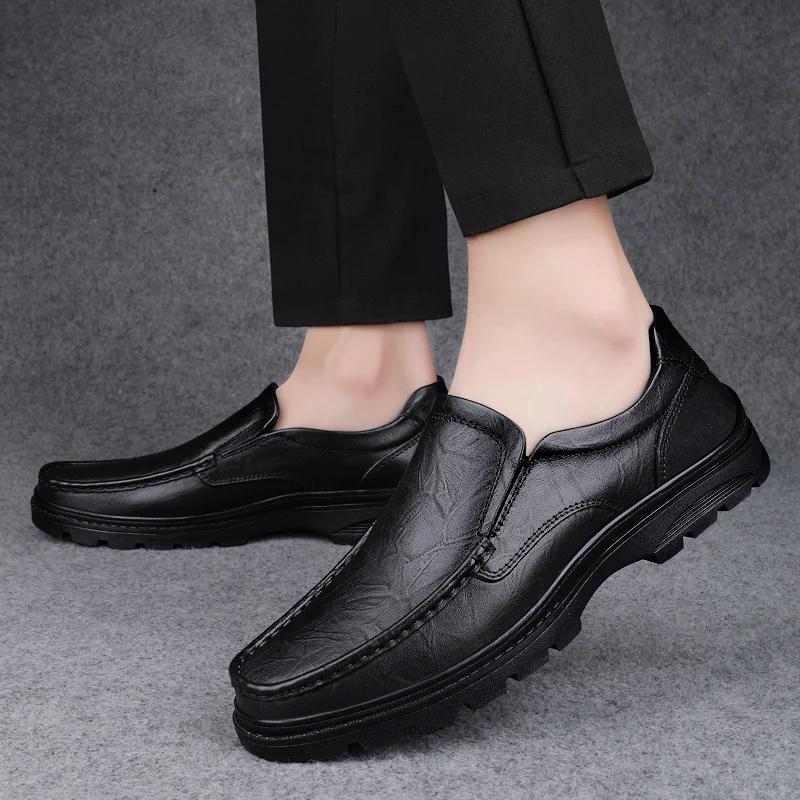 

Genuine Leather Shoes Big Size 47 48 Casual Shoes For Men Flat Platform Walking Shoe Cow Leather Business Formal Shoes 48