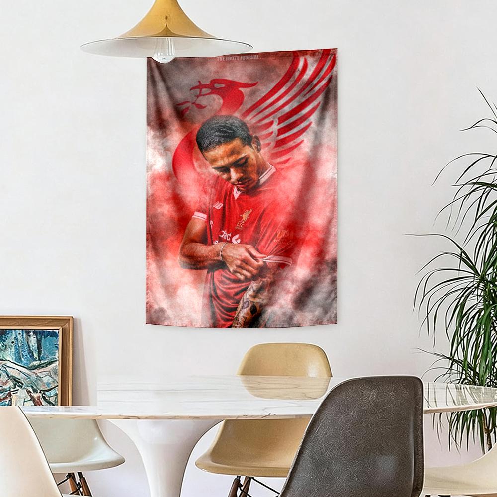 Liverpool Football Club Vægdekoration Vægtæppe Kunst Til Kæledyrsminde Fødselsdag Bryllupsfest Baggrund Familiegave