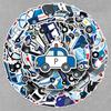 50 Cartoon Police Car Stickers for Kids - Cute Vehicle Decals for Scrapbooking, Water Bottles, and Waterproof Decorations