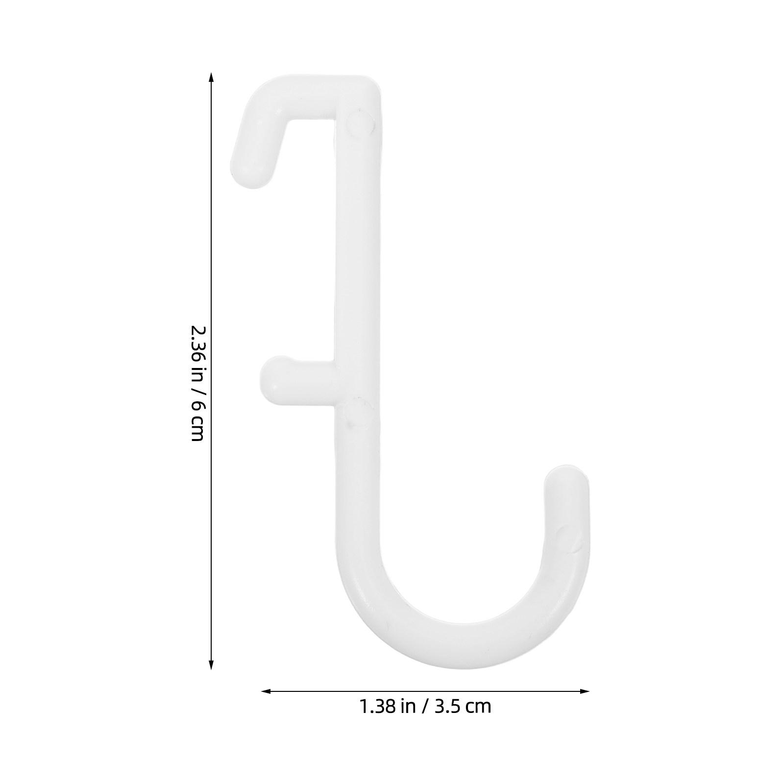 20Pcs Plastic Pegboard J Hooks Black Heavy Duty Peg Board Peg Hooks for Kitchen Wall Organizer Garage Workshop Storage белый