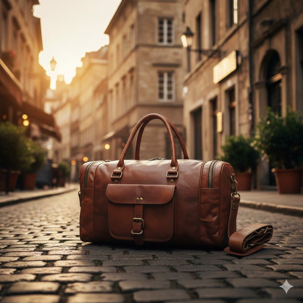 Vintage-Reisetasche aus Leder für Herren, für Reisen, Fitnessstudio, Wochenende, Übernachtung, 45,7 x 22,9 x 22,9 cm