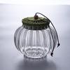Creative Pumpkin Shape Storage Jar Clear Glass Grain Candy Storage Jar Sealed Coffee Tea Cans Glass Food Container Storage Box