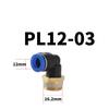 PL Pneumatic Elbow Thread Fittings Quick Connect Leak Proof Sturdy for Food Processing Equipment & Low Pressure Gas Systems