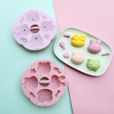 Silicone Cake Mold, Steamed Rice Cake, Cartoon, Steamed Chinese Sponge Cake Cake Mold, Steamed, Baby, Baby Complementary Food Mold
