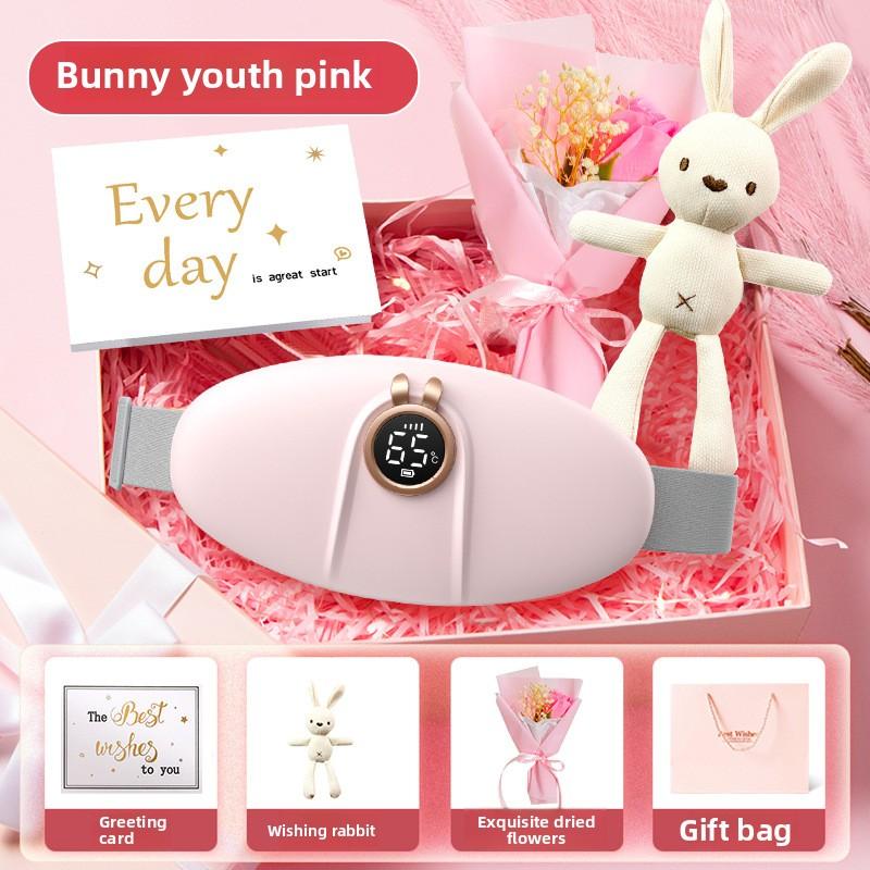 Palace Warming Belt Girls Use Warm Baby Vibration Hot Compress Waist Massager Waist Belt Digital Display Palace Warming Treasure