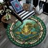 Underwater Serpent Circle Round Area Rug Under Office Chairs Bedroom Living Room Home Decor