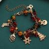 Christmas Women's Bracelet: European & American Creative Snowflake, Reindeer, Bell, Santa Claus Drawstring Design