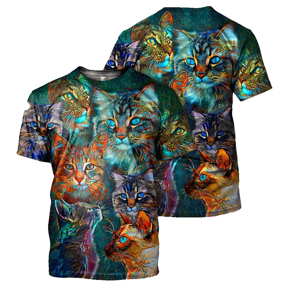 Tricou pentru bărbați imprimat 3D exagerat cu graficul dragonului, cu mâneci scurte, hip-hop, îmbrăcăminte supradimensionată, Tricouri casual cu gâtul O, pullover