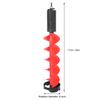 28in Ice Auger Kit Nylon Drill Steel Cutter 6in Cutting Diameter Ice Drill Auger with Positioner Winter Outdoor Supplies
