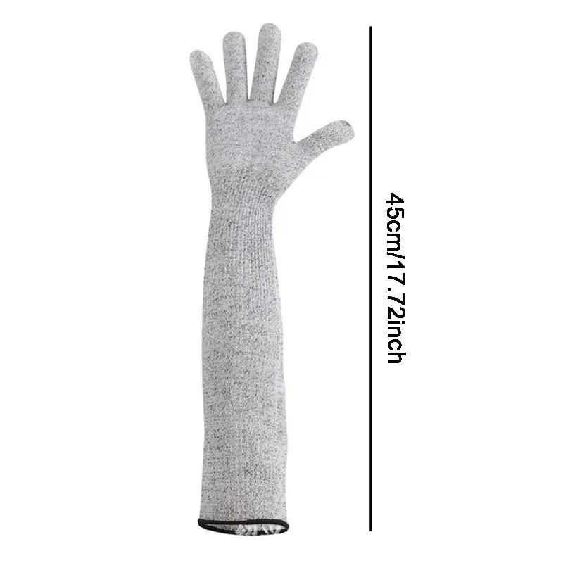 Long Garden Labor Gloves HPPE Fabric Cut-proof Design Protects Arm Gloves Comfortable Durable Work Gloves for Construction Sites