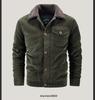 Men's Plus Size Fleece-Lined Corduroy Cotton Jacket - Casual and Loose Fit