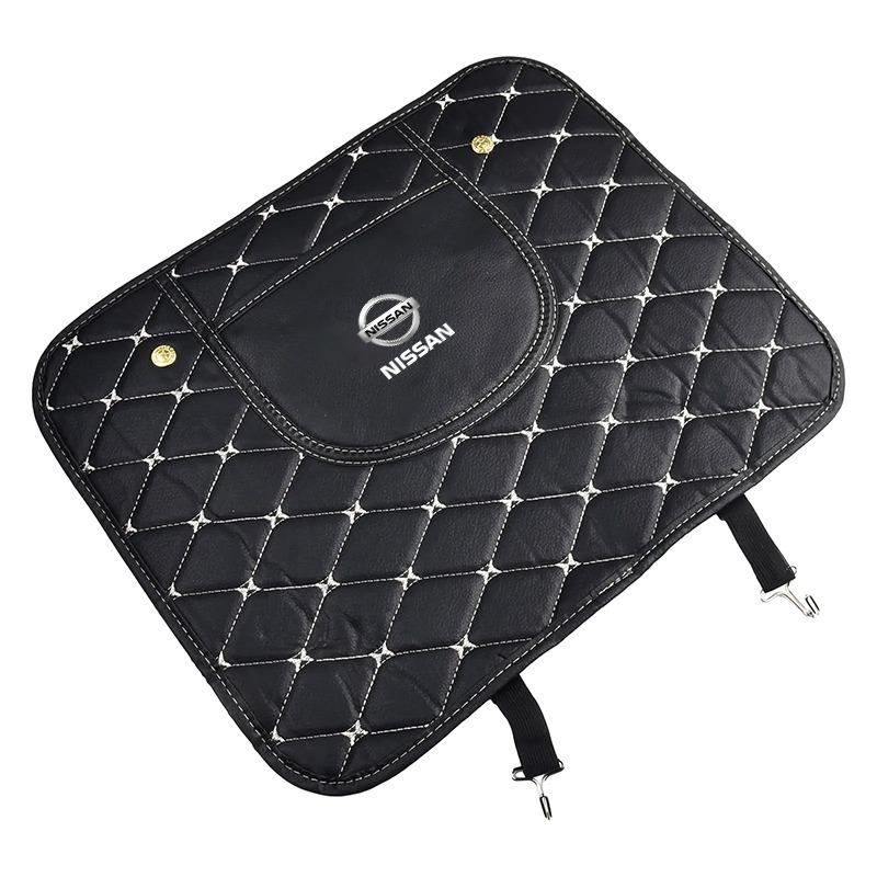 Leather Car Anti-Kick Mats Auto Seat Back Protector Cover Car Goods For Nissan Nismo Qashqai Teana X Trail T32 T31 Tiida Juke
