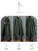 In Stock: Women's Korean Style Plus Velvet Corduroy Trench Coat - Thickened, Long Sleeve, Single-Breasted, 2025 Winter Edition.