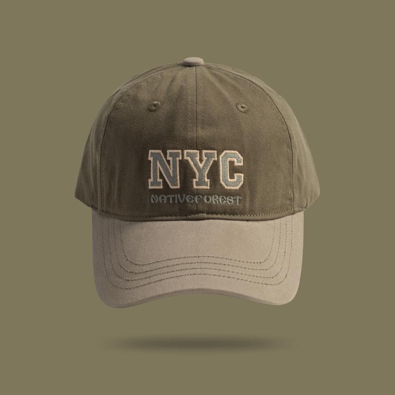 Baseball Korean Style Baseball Cap Fashion Autumn New Contrasting Color Splicing  Letter Embroidery Fresh Sweet Casual