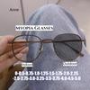 0~ -500 Neutral Photochromic Myopia Anti Fatigue and Anti Blue Light Photochromic Grey/Tea Computer for Women