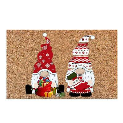 Weihnachten Willkommen Fußmatte Gnom Zwerg Schmutzabweisende Matte für Zuhause Badezimmer Eingangstür Weihnachten