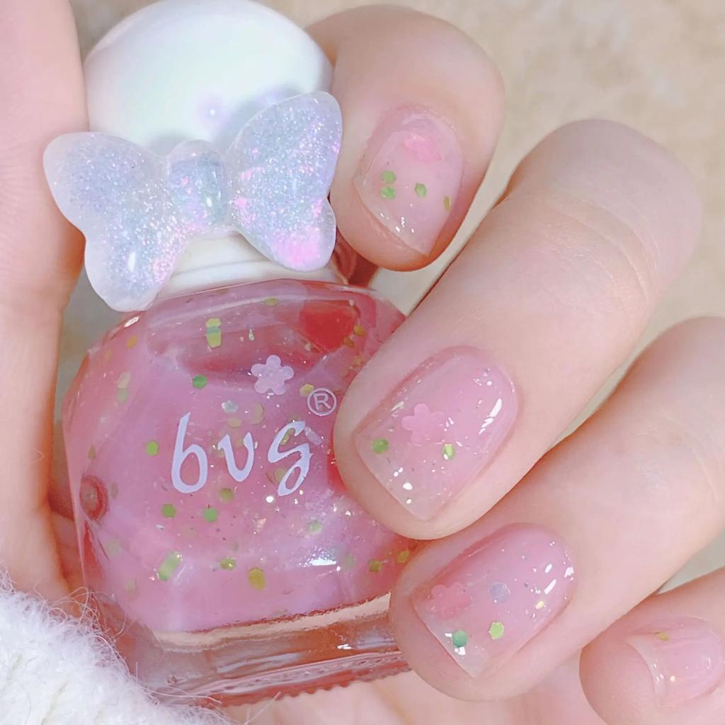 Pearlescent Water-based Nail Polish No Baking Can Tear Bright Color Nail Frosting Nail Care Polish Without Baking Lamp