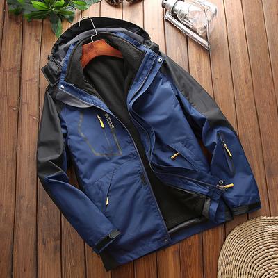 Men's Jacket Autumn and Winter Three-in-one Two-piece Fleece Liner Two-piece Outdoor Mountaineering Suit