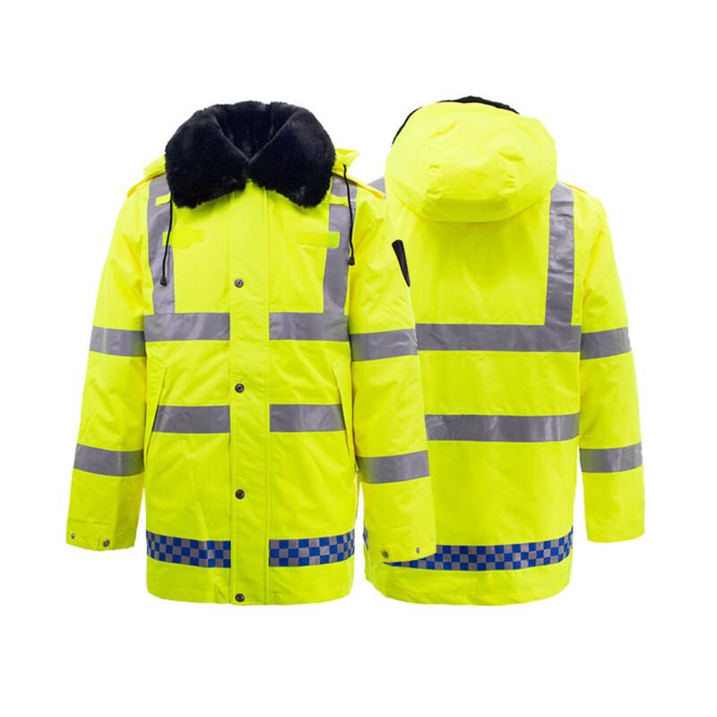 Reflective Traffic Duty Padded Rain Jacket (Two-Piece)