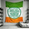 Celtic Football Club Wall Tapestry Aesthetic Wall Hanging Printed Fabric Blanket Decorative Tapestries for Bedroom Living Room Home Decor