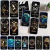 12 Constellation Card Transparent Phone Case for LG K22 K30 K40 K40S K41 K42 K50 K50S K51 K51S K52 K61 K62 K71 K92 Q61