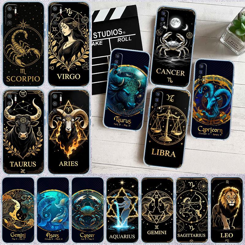 12 Constellation Card Transparent Phone Case for LG K22 K30 K40 K40S K41 K42 K50 K50S K51 K51S K52 K61 K62 K71 K92 Q61