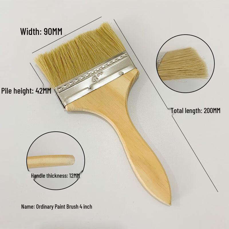 Lion Gara 4-inch Bristle Paint Brush, 10-pack