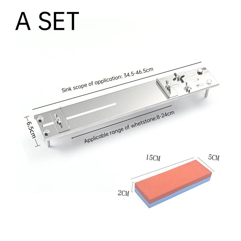Sink Fixed Sharpening Rack Stainless Steel Adjustable Bracket Household Sharpener Whetstone Non-slip Fast Safety Sharpening Hot
