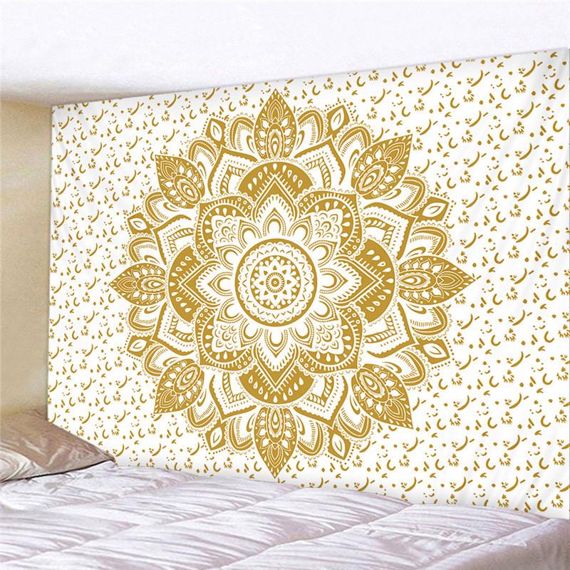 Mandala Poliester 180*230cm Kwadratowy Gobelin Wiszący na Ścianę Dywan Koc Mata do Jogi do Dekoracji Domu Sypialni