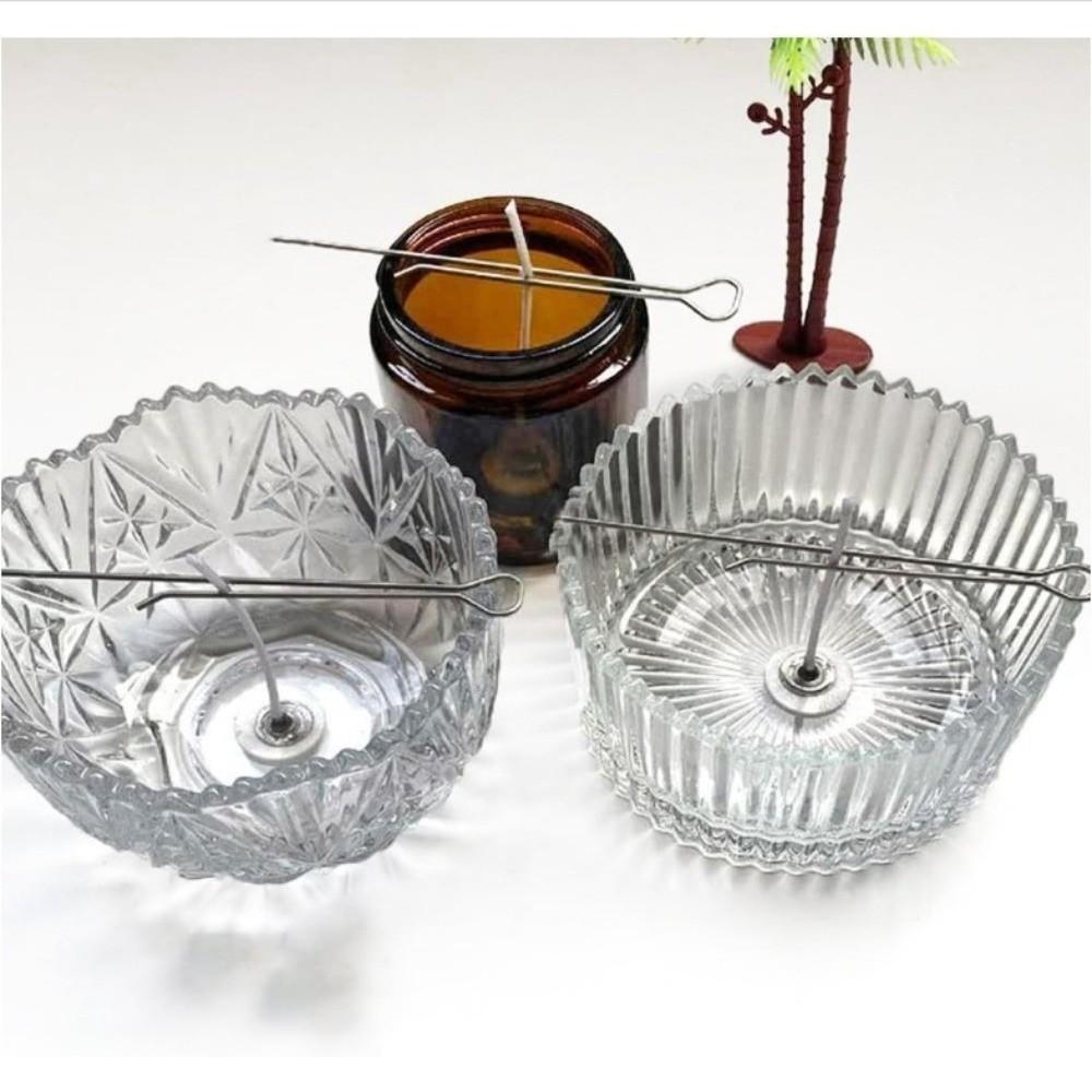 20PCS Stainless Steel Candle Wick Holder Mini Size Reusable Wick Centering Device Heat Resistant Candle Making Tool
