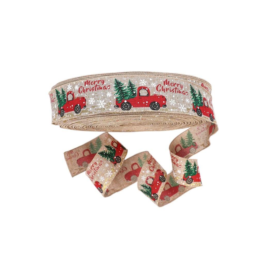 DIY Wreath Christmas Ribbon 5CM 6.3CM 2M Christmas Gift Packing Wrapping  Party