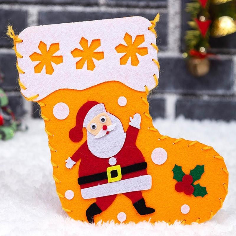 Creative Christmas Stockings Craft DIY Handcrafts Kindergarten Handmade for Toddlers Children Art & Crafts Supply