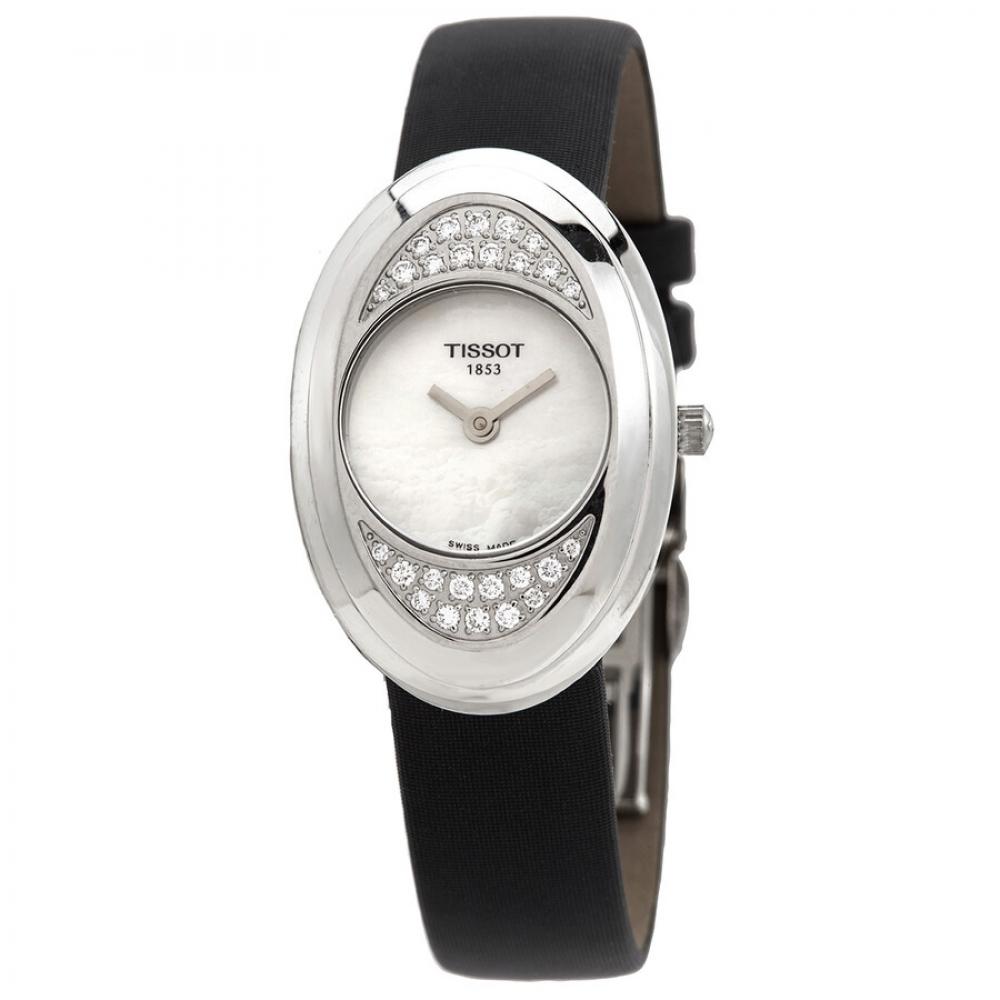 

TissoT T Trend moTher Of Pearl mulTi Colored Precious sTones Ladies waTch T03.1.325.80