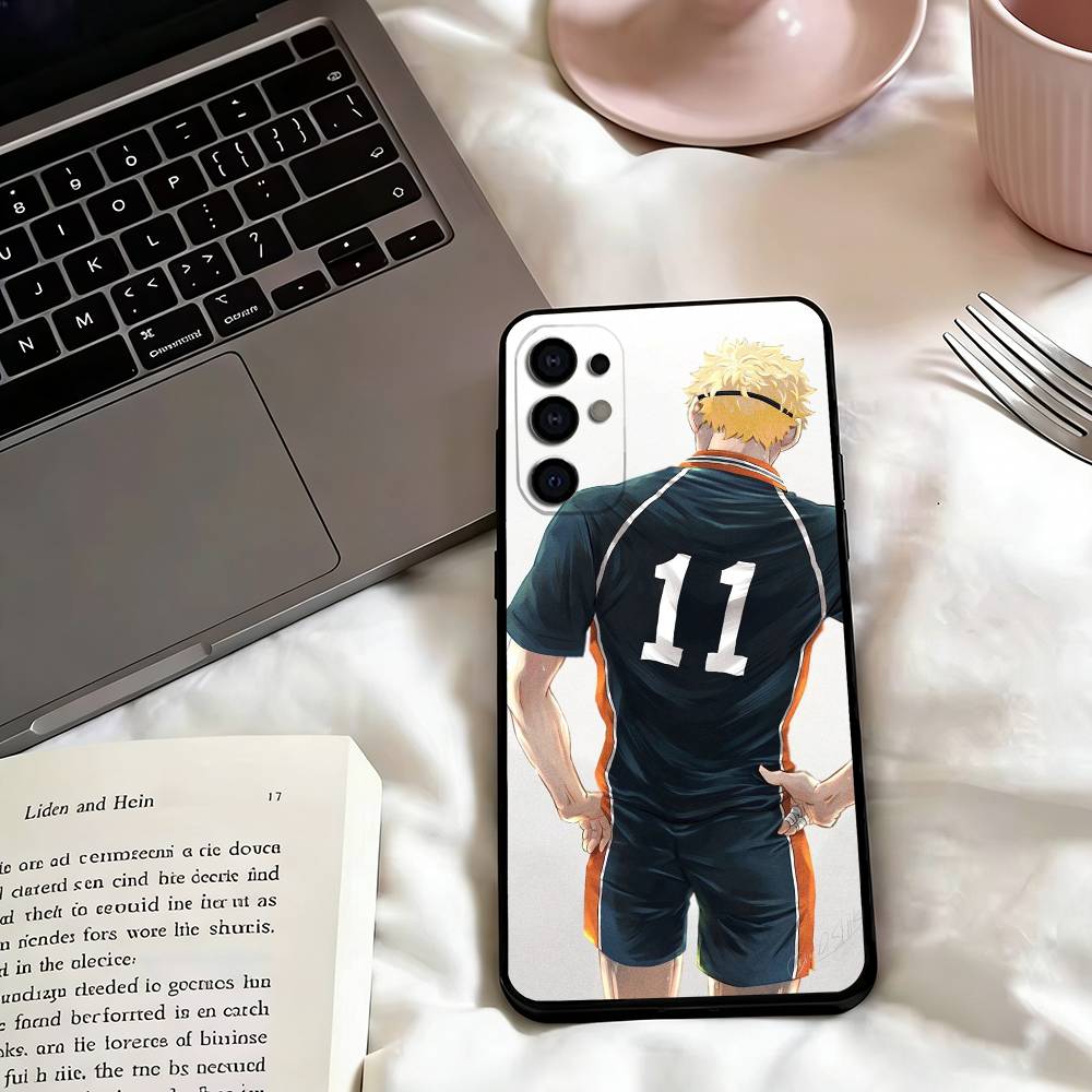 Haikyuu-u Tsukishima Phone Case Black Silicone Soft For Samsung S25,S24,S21,S22,S23,S30,Ultra,S20,Plus,Fe,Lite