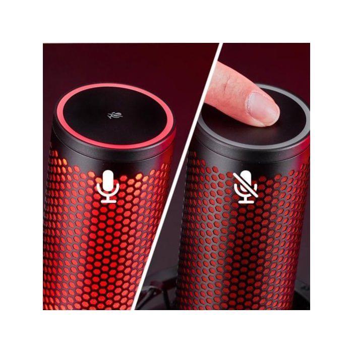 Microphone USB - HYPERX - Quadcast 2 - Couleur Gris (Frost) - Compatible PC/Mac - Commandes locales