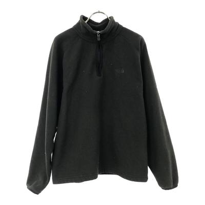 Logo Embroidery Half Zip Fleece Jacket Men's Used
