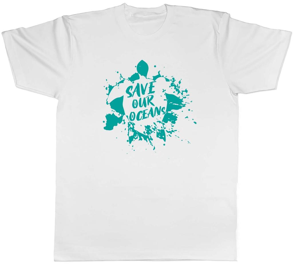 Save Our Oceans Turtle Turquoise Green Unisexs Unisex TShirt Tee Gift