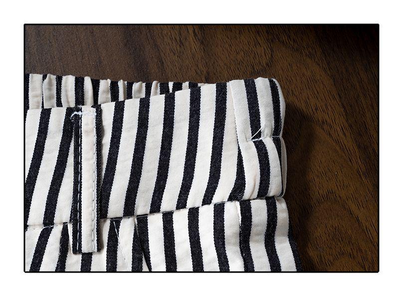 Women's American Striped High-Waist Wide-Leg Summer Trousers
