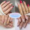 Europe And The United States Best-Selling Manicure 24 Pieces Small Fresh Collection Simple Lily Flower French Medium And Long Wearing Armor