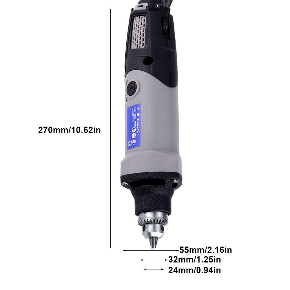 400W Electric Die Grinder Power Drill 6 Positions Variable Speed Rotary Tool