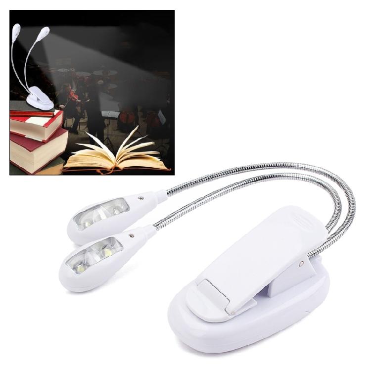 Flexibles LED Notenständerlicht, USB/Batterie Buchlampe Augenfreundliches Klemmlicht