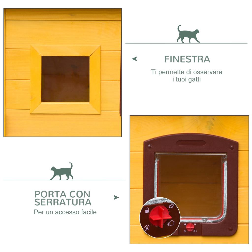 Pet Kennel House Made of Fir Wood 70 x 51.5 x 60cm