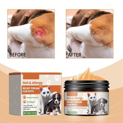 Crema antiallergica antiprurito per animali domestici, crema lenitiva e rigenerante per la pelle, crema nutriente alle erbe